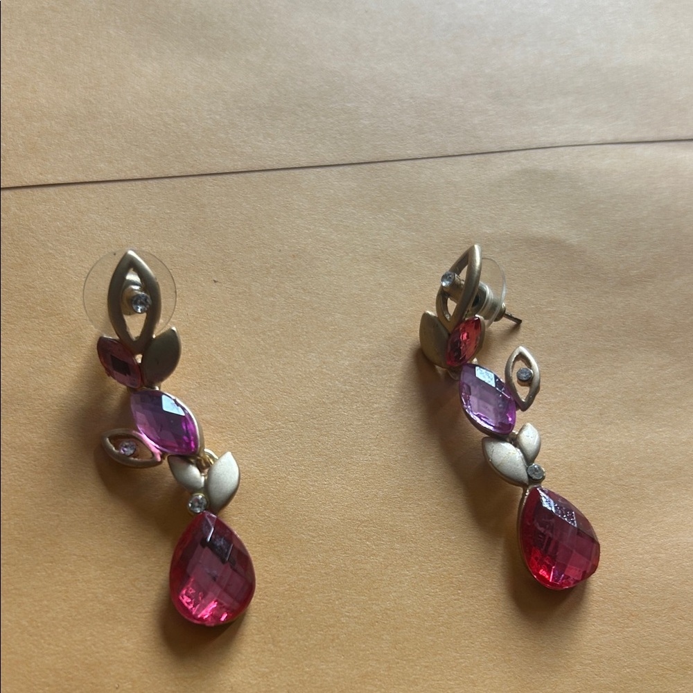Elegant Pink and Fuchsia Drop Earrings - Women Jewelry